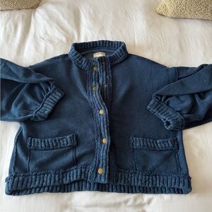 Free people Navy Blue cardigan